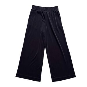 Monki Black Super Soft Wide Leg Pants Flowy Athleisure Neutral Normcore XS